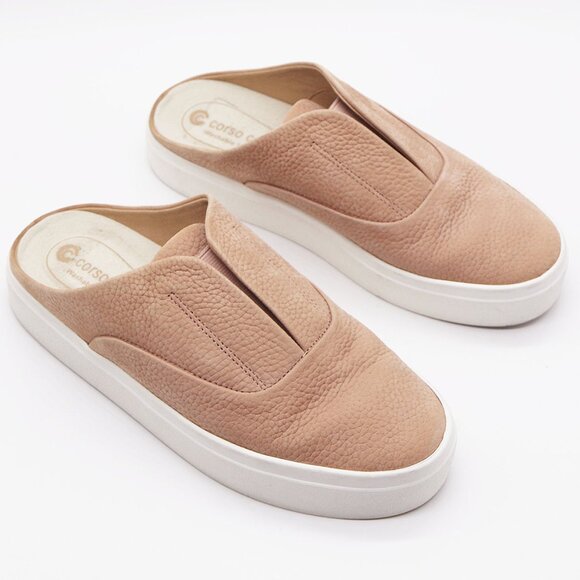 Corso Como CC-Trena Slides Slip On Sneakers Women's 7 Adobe Rose Nubuck Leather - Picture 1 of 15